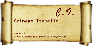 Czinege Izabella névjegykártya